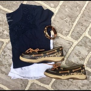 Kids Sperry Top-sider Angelfish Leopard Shoes